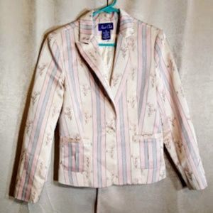 Vtg Hunter Club Pastel Floral Dress Blazer sz 14